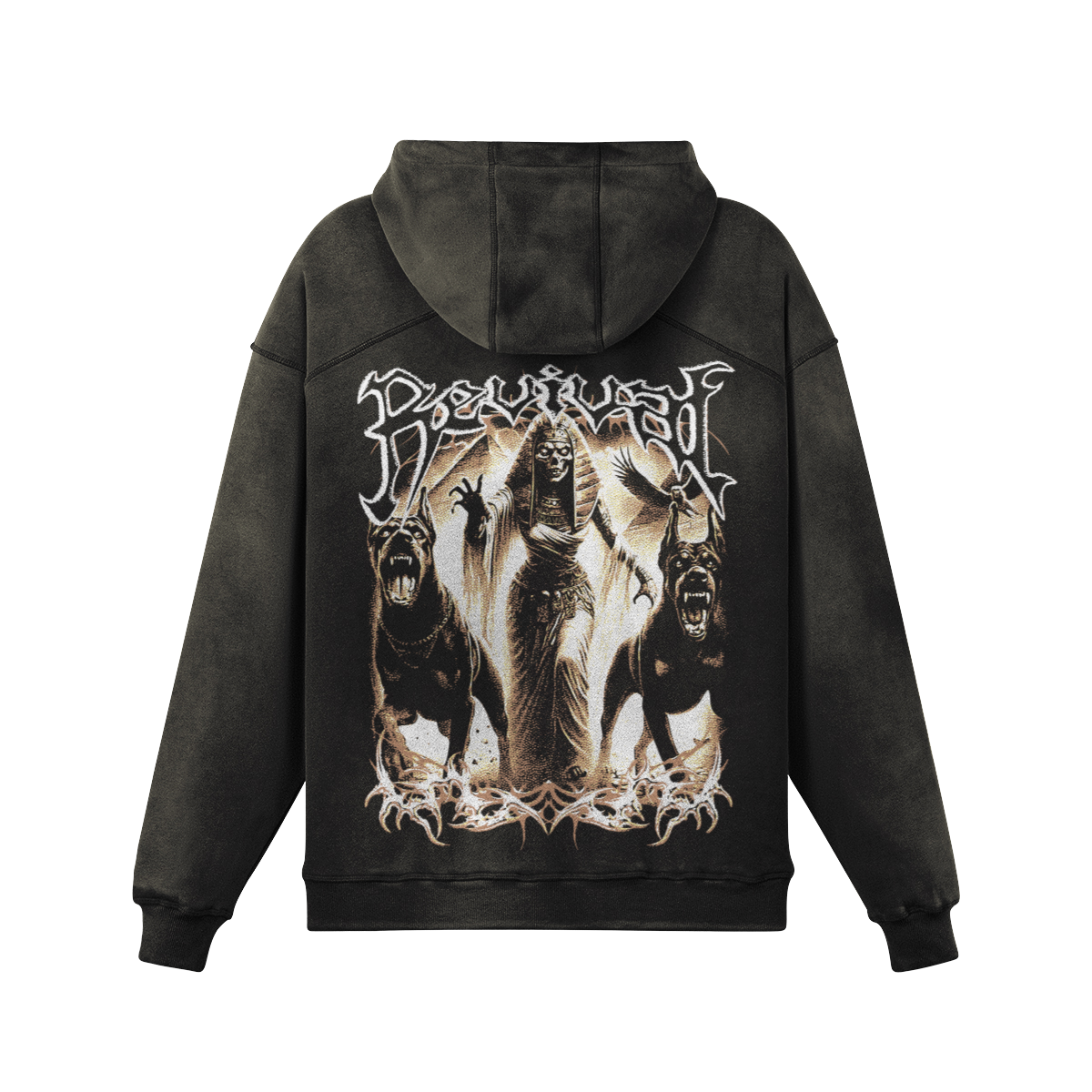 UNDEAD RULER OVERSIZED FADED HOODIE