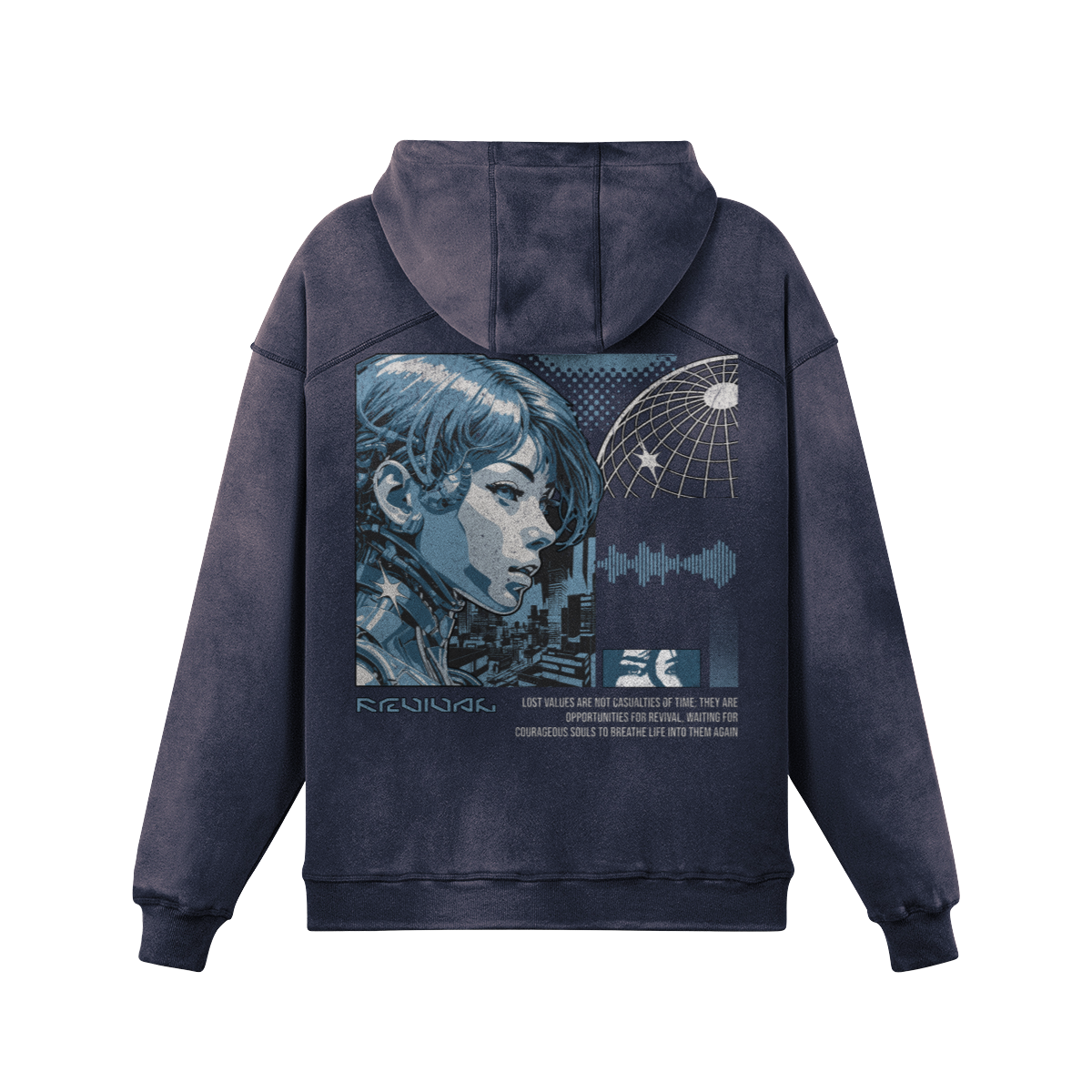 ELECTRA OVERSIZED FADED HOODIE