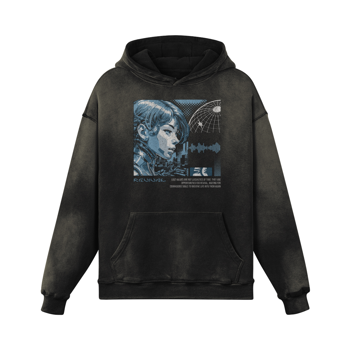 ELECTRA OVERSIZED FADED HOODIE