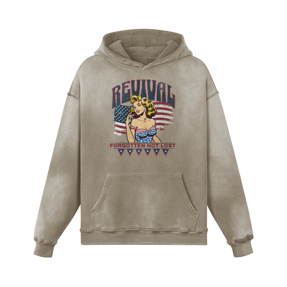 PINUP OVERSIZED FADED HOODIE