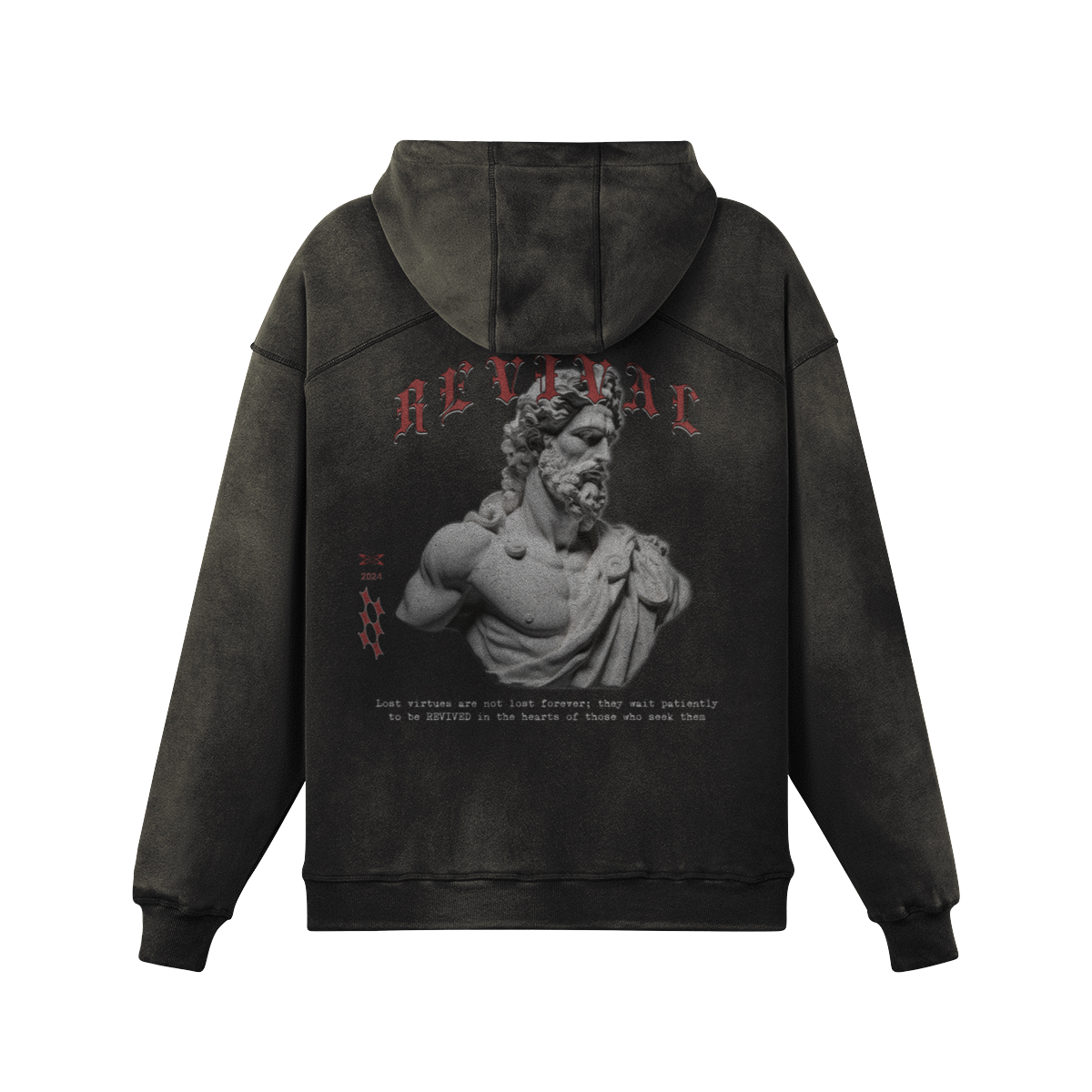 VIRTUES OVERSIZED FADED HOODIE