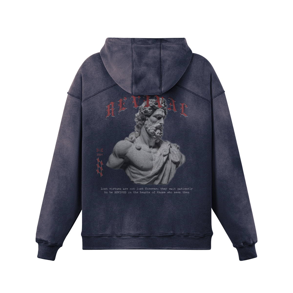 VIRTUES OVERSIZED FADED HOODIE