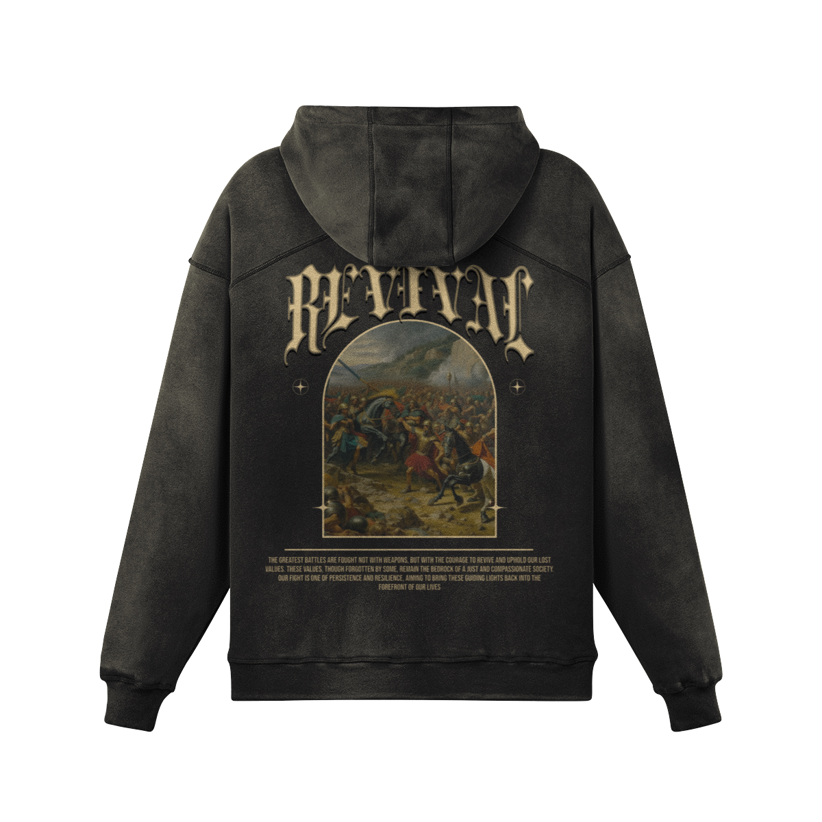 THE MYRMIDONS OVERSIZED FADED HOODIE