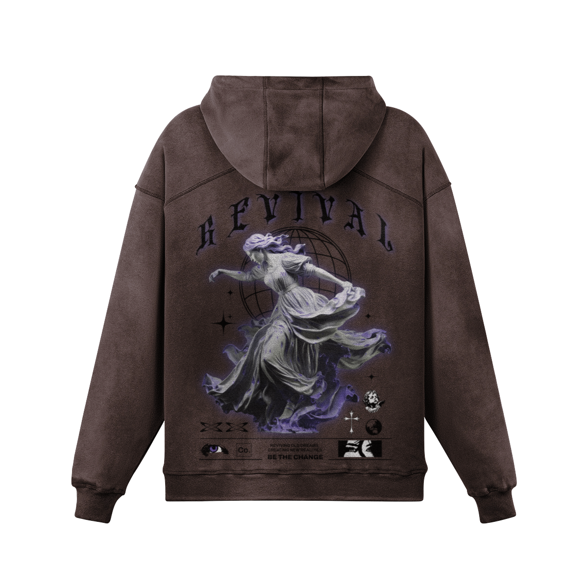 GLOBAL OVERSIZED FADED HOODIE