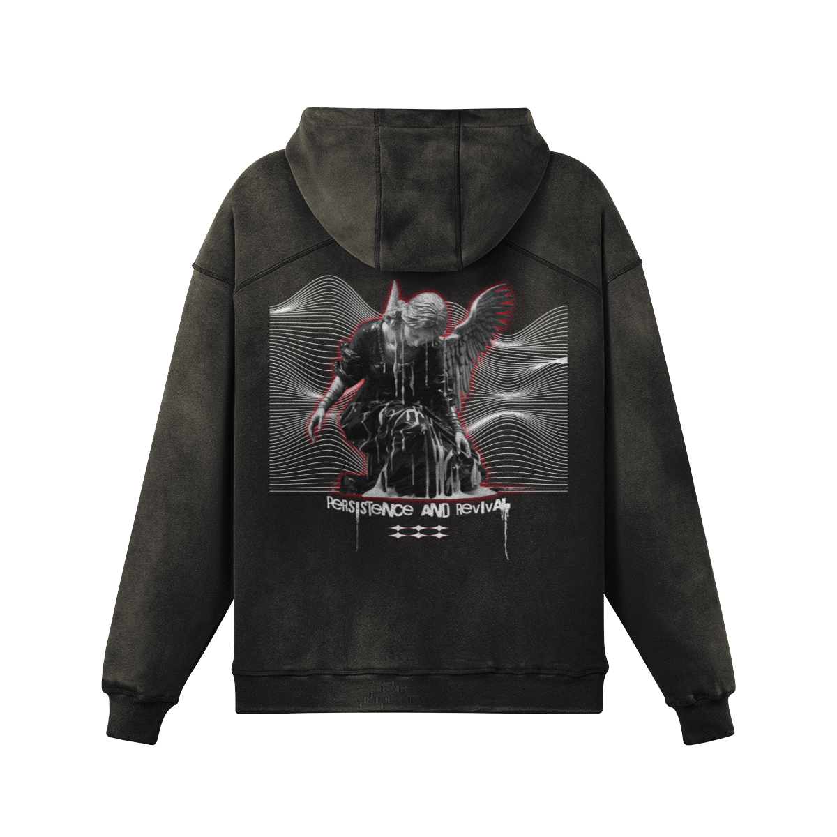 FALLEN OVERSIZED FADED HOODIE