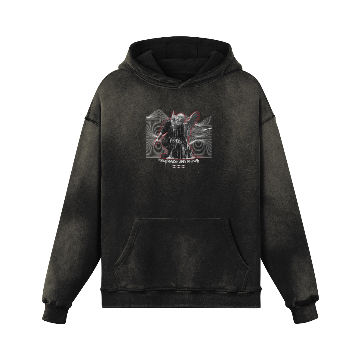 FALLEN OVERSIZED FADED HOODIE