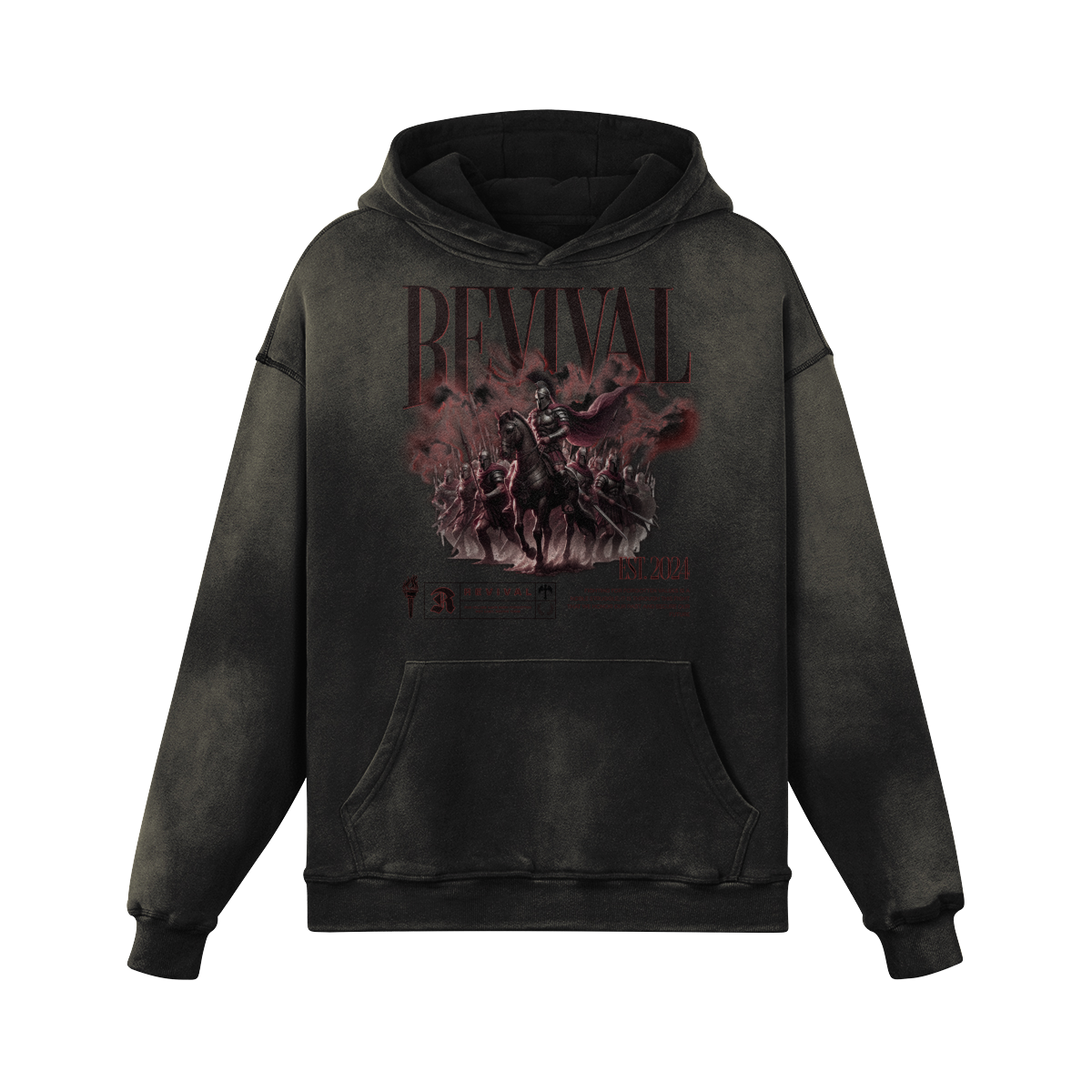 WARRIORS OVERSIZED FADED HOODIE