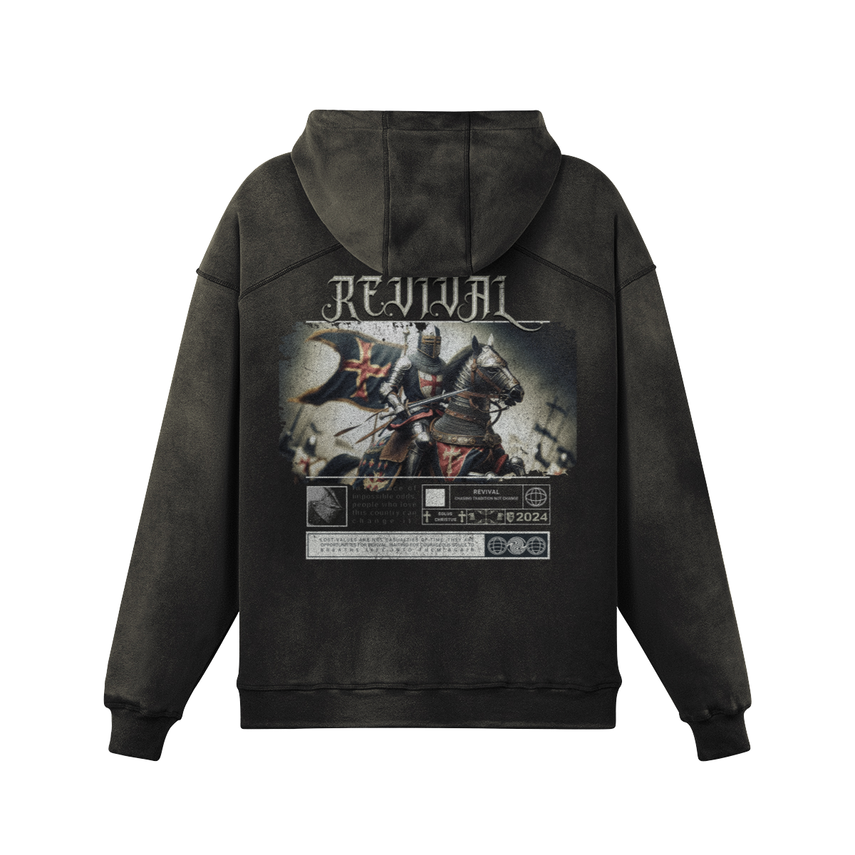 MARTYRS OVERSIZED FADED HOODIE