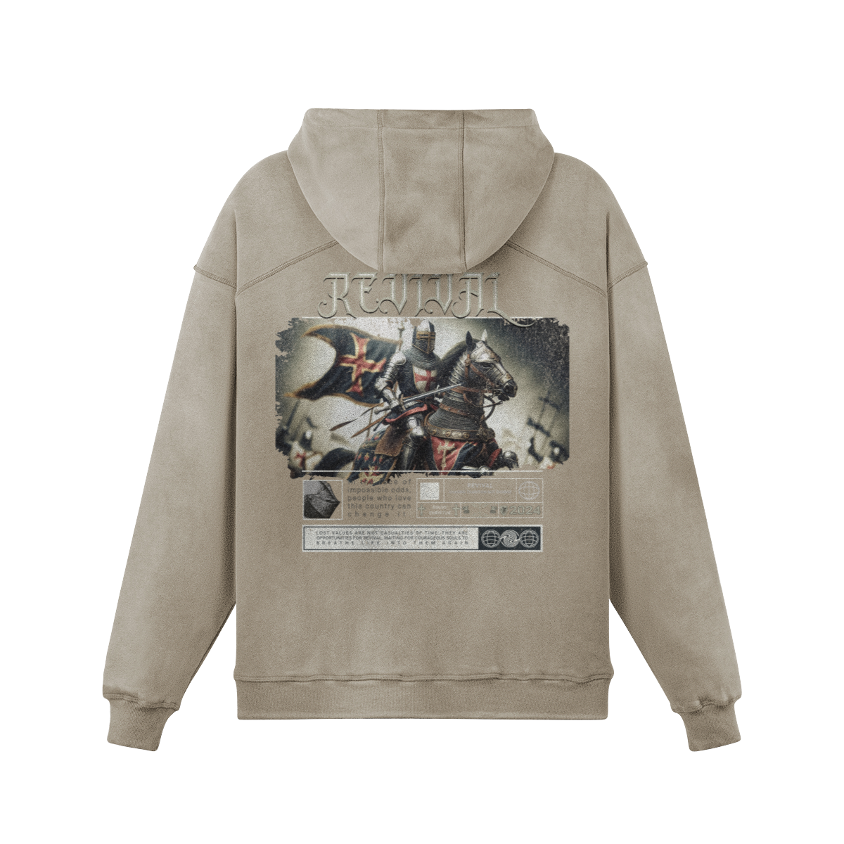 MARTYRS OVERSIZED FADED HOODIE