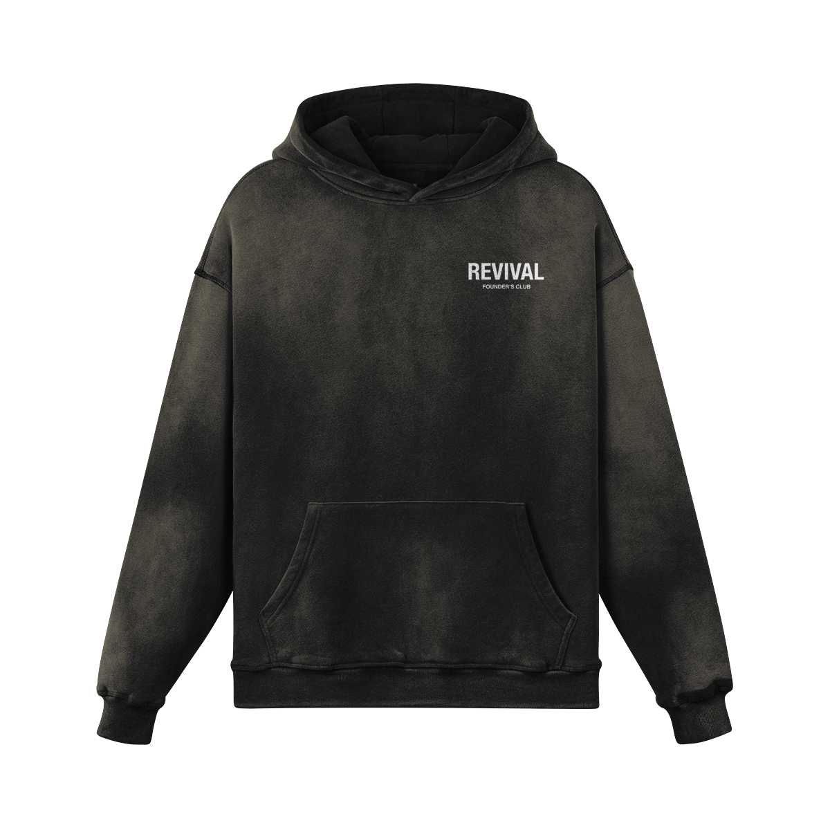 FOUNDERS CLUB LOGO OVERSIZED FADED HOODIE