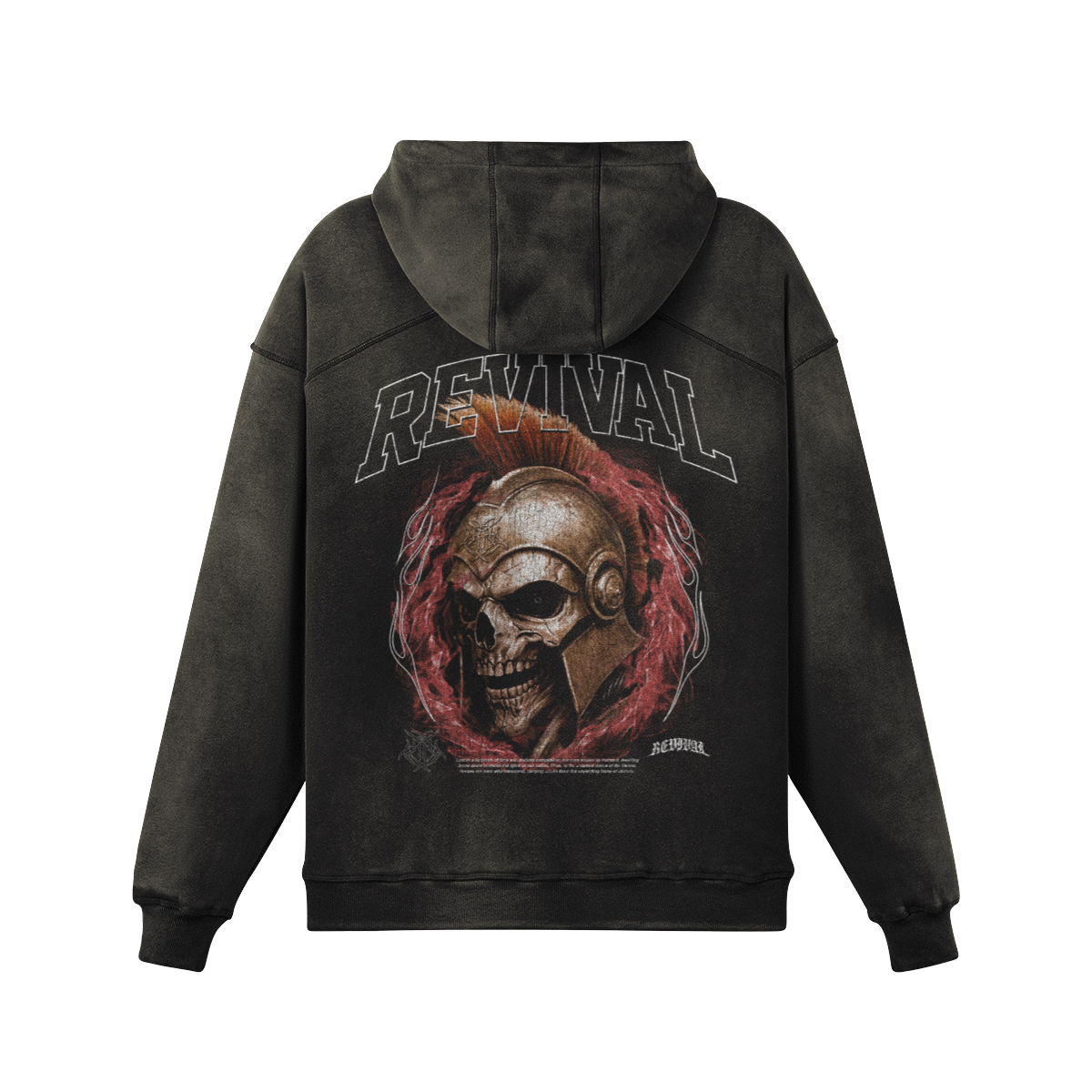 UNTIL DEATH OVERSIZED FADED HOODIE