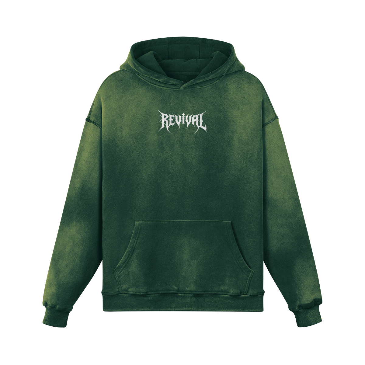 METAL LOGO OVERSIZED FADED HOODIE