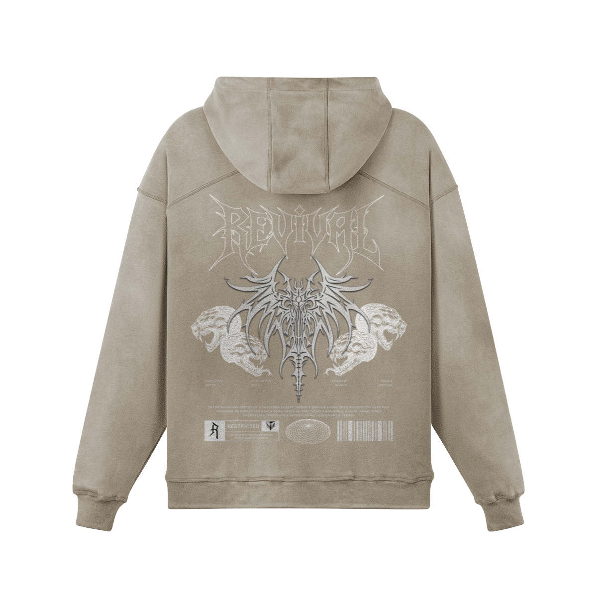 NIGHTMARE OVERSIZED FADED HOODIE