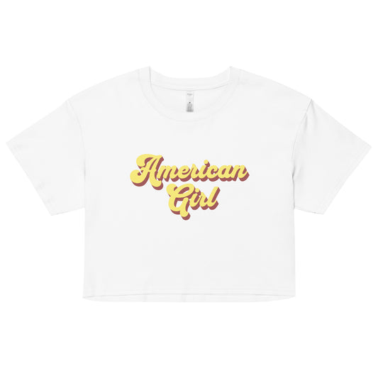 AMERICAN GIRL CROPPED TEE