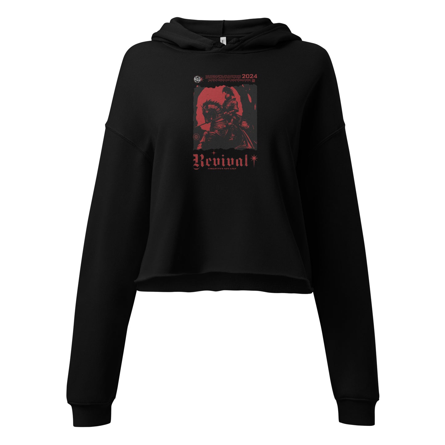 KNIGHTED CROPPED HOODIE