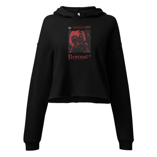 KNIGHTED CROPPED HOODIE