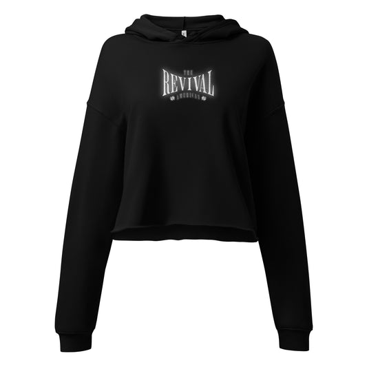 GLOWING LOGO CROPPED HOODIE