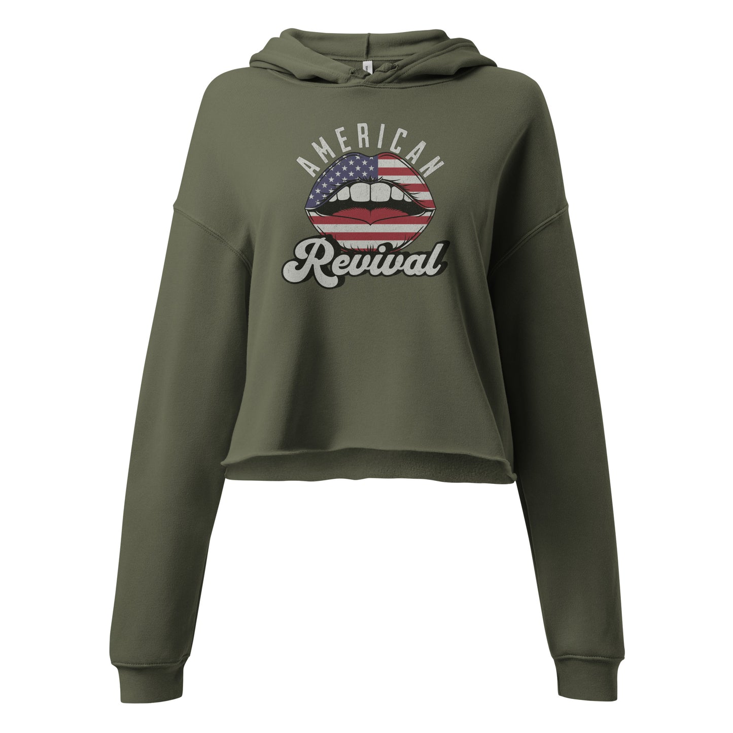 WORD OF MOUTH CROPPED HOODIE